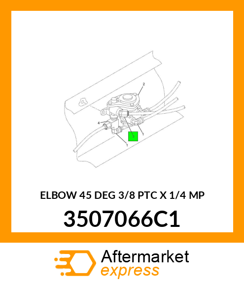 ELBOW 45 DEG 3/8 PTC X 1/4 MP 3507066C1