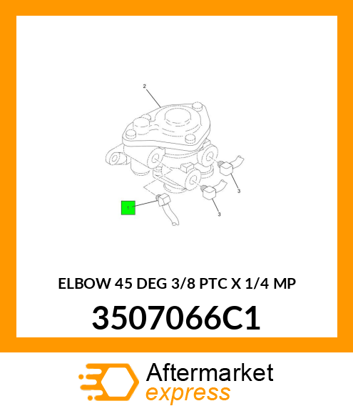 ELBOW 45 DEG 3/8 PTC X 1/4 MP 3507066C1
