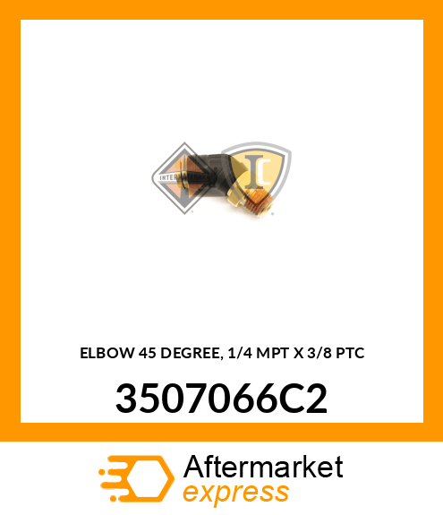 ELBOW 45 DEGREE, 1/4 MPT X 3/8 PTC 3507066C2