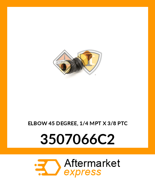 ELBOW 45 DEGREE, 1/4 MPT X 3/8 PTC 3507066C2