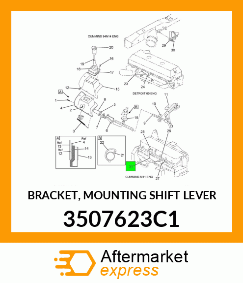 BRACKET, MOUNTING SHIFT LEVER 3507623C1