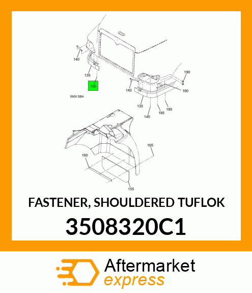 FASTENER, SHOULDERED TUFLOK 3508320C1