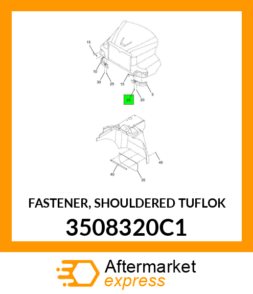 FASTENER, SHOULDERED TUFLOK 3508320C1