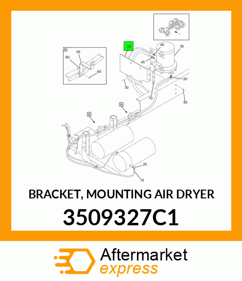 BRACKET, MOUNTING AIR DRYER 3509327C1