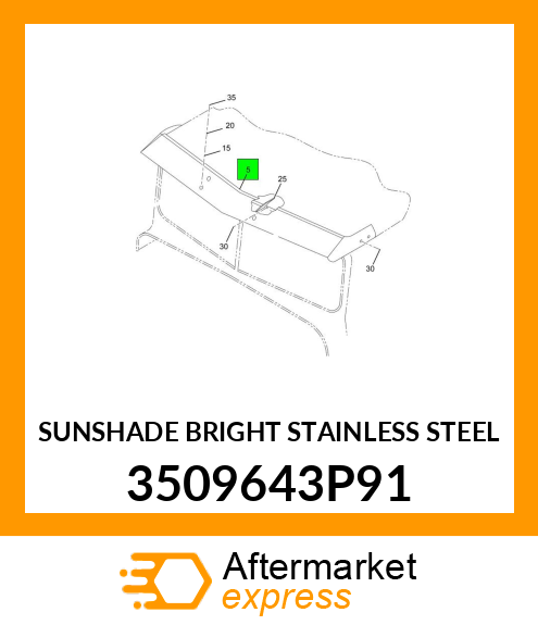 SUNSHADE BRIGHT STAINLESS STEEL 3509643P91