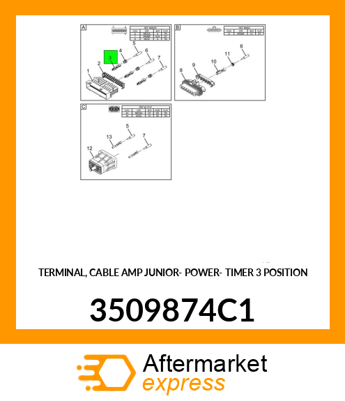 TERMINAL, CABLE AMP JUNIOR- POWER- TIMER 3 POSITION 3509874C1
