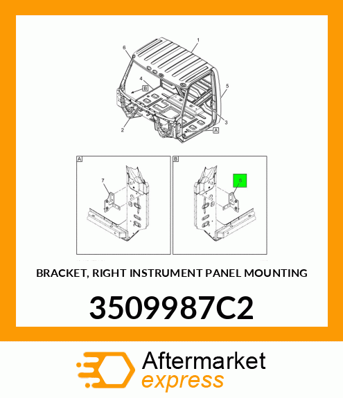 BRACKET, RIGHT INSTRUMENT PANEL MOUNTING 3509987C2