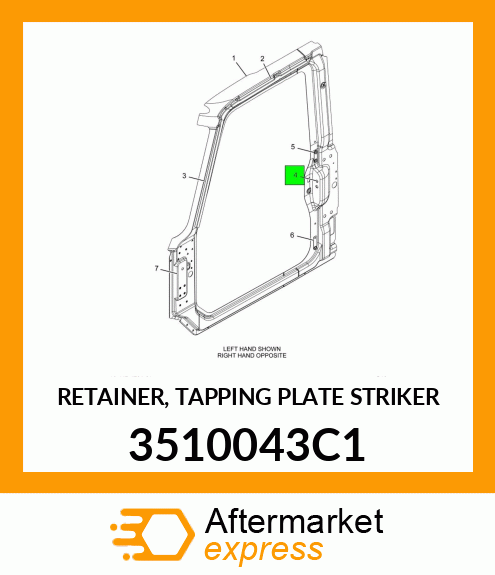 RETAINER, TAPPING PLATE STRIKER 3510043C1