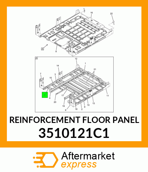 REINFORCEMENT FLOOR PANEL 3510121C1