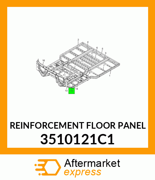 REINFORCEMENT FLOOR PANEL 3510121C1