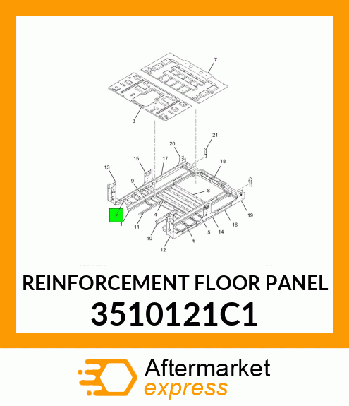 REINFORCEMENT FLOOR PANEL 3510121C1