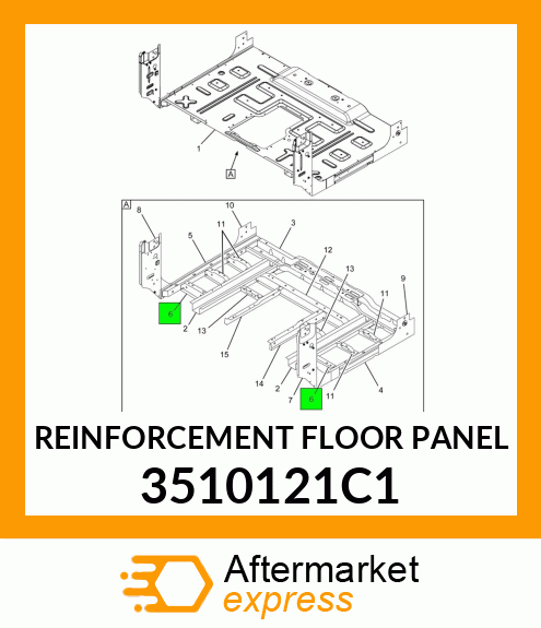 REINFORCEMENT FLOOR PANEL 3510121C1