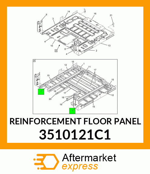 REINFORCEMENT FLOOR PANEL 3510121C1