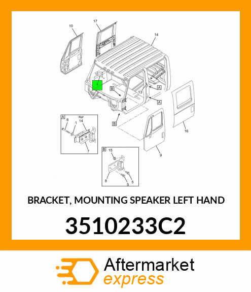 BRACKET, MOUNTING SPEAKER LEFT HAND 3510233C2