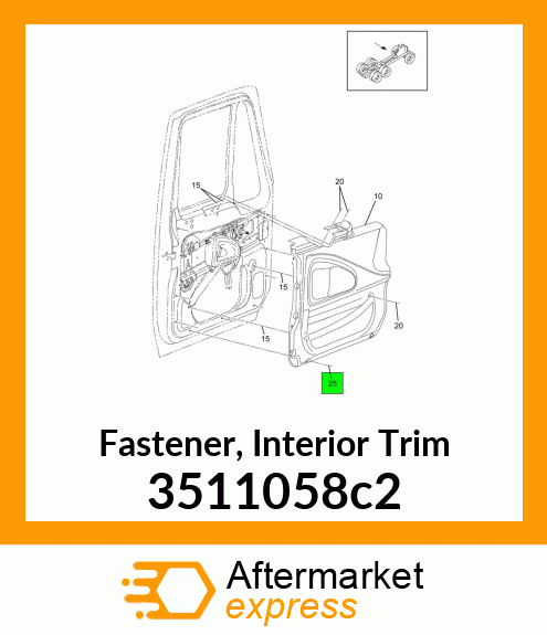 Fastener, Interior Trim 3511058C2