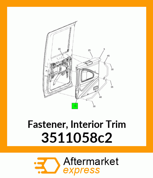 Fastener, Interior Trim 3511058C2