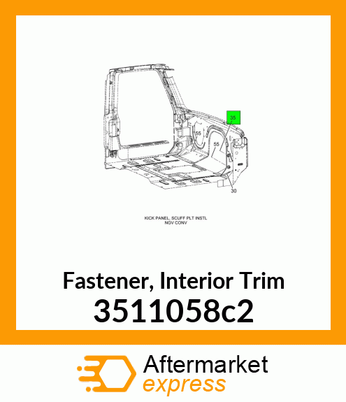 Fastener, Interior Trim 3511058C2