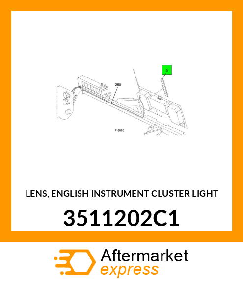 LENS, ENGLISH INSTRUMENT CLUSTER LIGHT 3511202C1