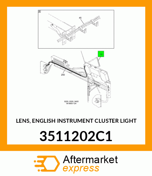 LENS, ENGLISH INSTRUMENT CLUSTER LIGHT 3511202C1