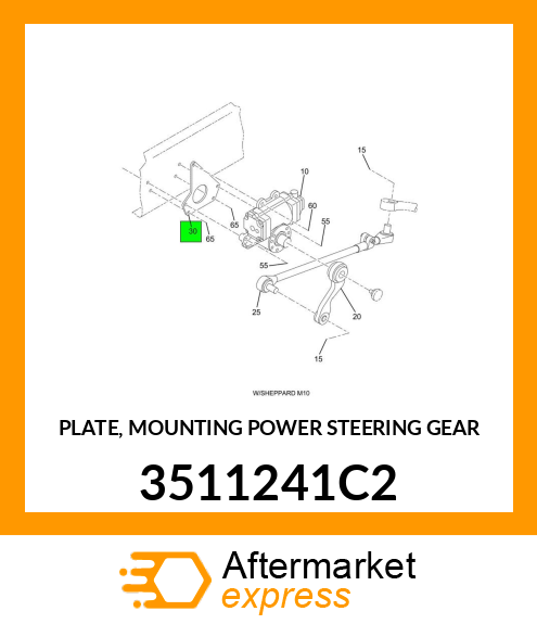 PLATE, MOUNTING POWER STEERING GEAR 3511241C2