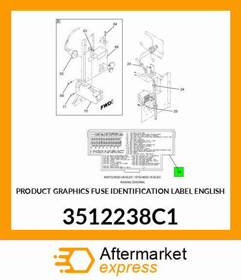 PRODUCT GRAPHICS FUSE IDENTIFICATION LABEL ENGLISH 3512238C1