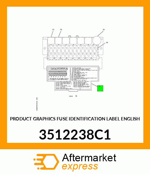 PRODUCT GRAPHICS FUSE IDENTIFICATION LABEL ENGLISH 3512238C1