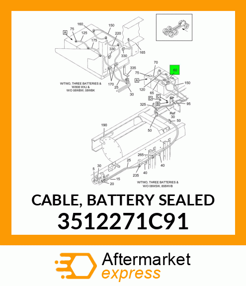 CABLE, BATTERY SEALED 3512271C91