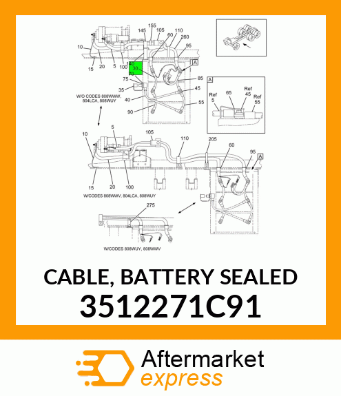 CABLE, BATTERY SEALED 3512271C91