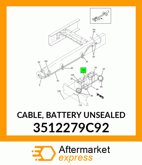 CABLE, BATTERY UNSEALED 3512279C92