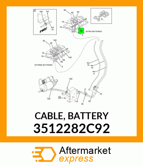 CABLE, BATTERY 3512282C92