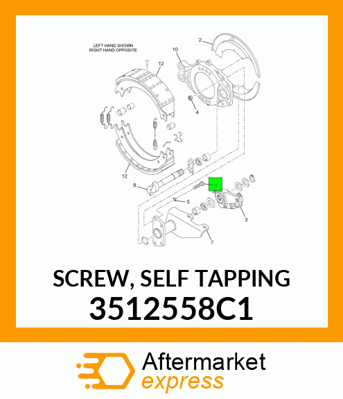 SCREW, SELF TAPPING 3512558C1