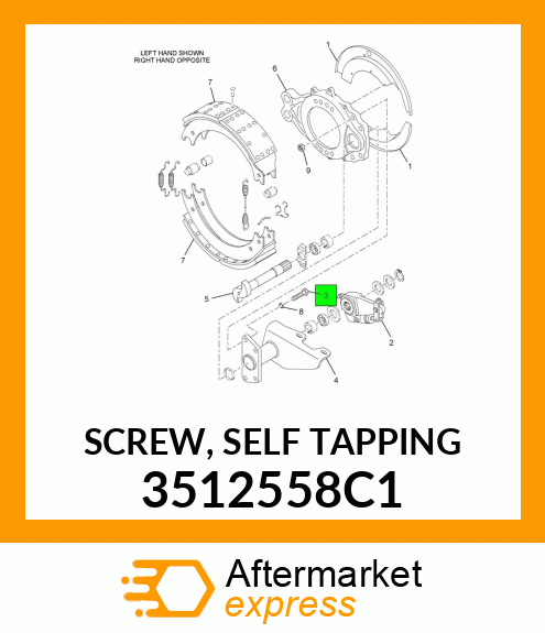 SCREW, SELF TAPPING 3512558C1