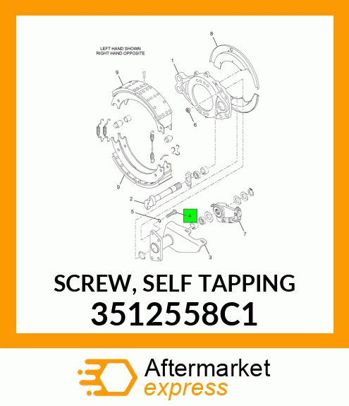 SCREW, SELF TAPPING 3512558C1