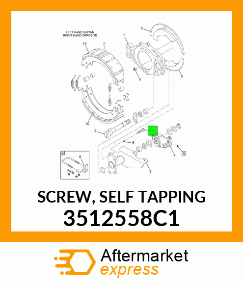 SCREW, SELF TAPPING 3512558C1