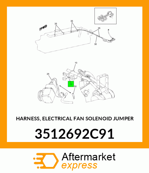 HARNESS, ELECTRICAL FAN SOLENOID JUMPER 3512692C91