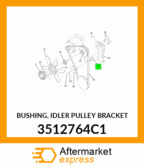 BUSHING, IDLER PULLEY BRACKET 3512764C1