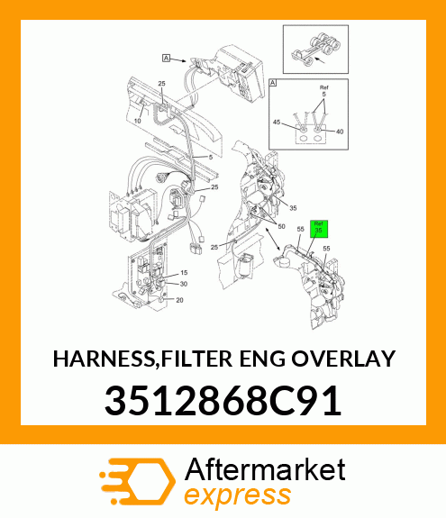 HARNESS,FILTER ENG OVERLAY 3512868C91