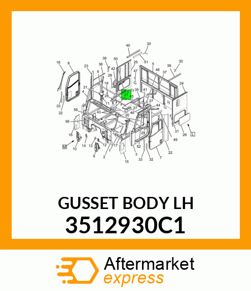 GUSSET BODY LH 3512930C1