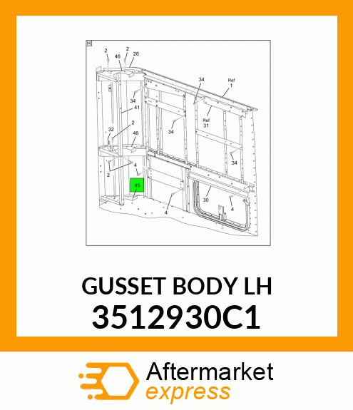 GUSSET BODY LH 3512930C1