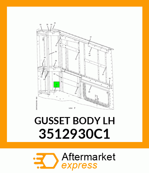 GUSSET BODY LH 3512930C1