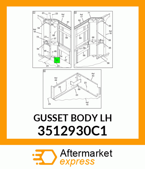 GUSSET BODY LH 3512930C1