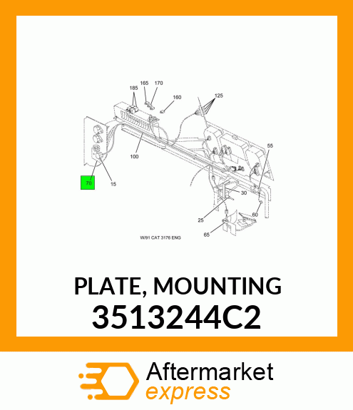 PLATE, MOUNTING 3513244C2