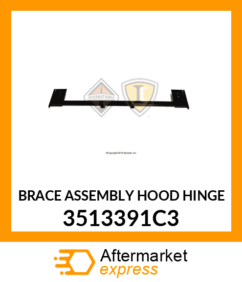 BRACE ASSEMBLY HOOD HINGE 3513391C3