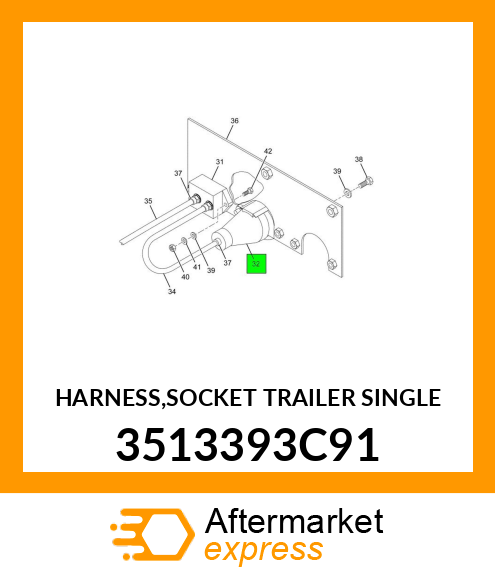 HARNESS,SOCKET TRAILER SINGLE 3513393C91