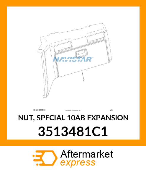 NUT, SPECIAL 10AB EXPANSION 3513481C1