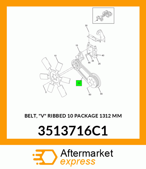 BELT, "V" RIBBED 10 PACKAGE 1312 MM 3513716C1