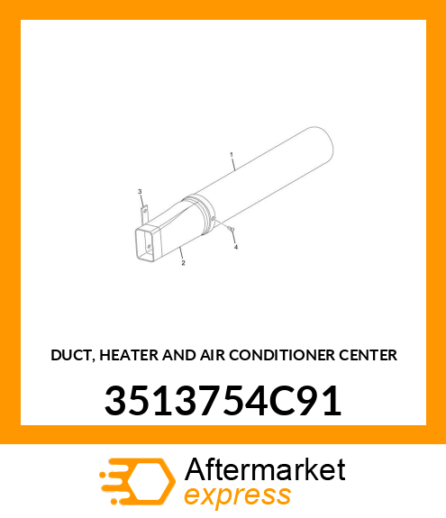 DUCT, HEATER AND AIR CONDITIONER CENTER 3513754C91