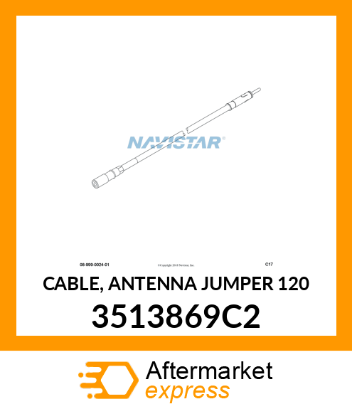 CABLE, ANTENNA JUMPER 120" 3513869C2