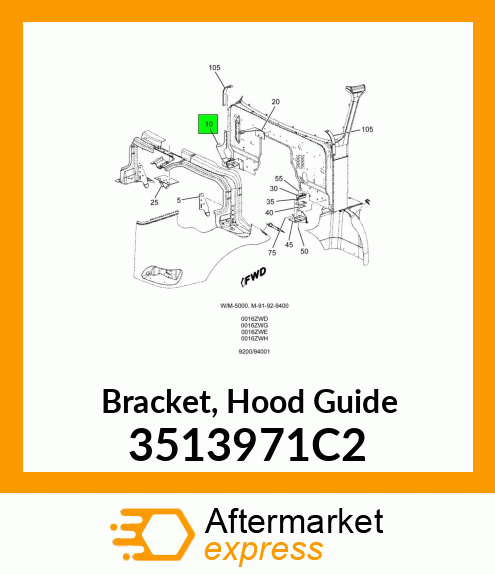 Bracket, Hood Guide 3513971C2