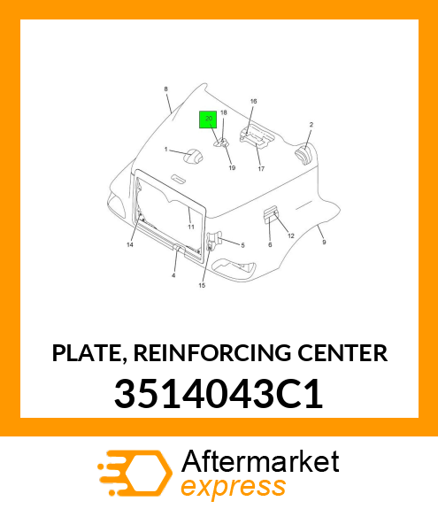 PLATE, REINFORCING CENTER 3514043C1